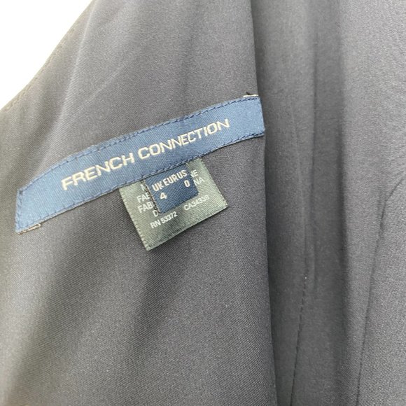 French Connection NWT Anana Whisper Jumpsuit One Piece Playsuit Utility Blue New - Picture 9 of 12